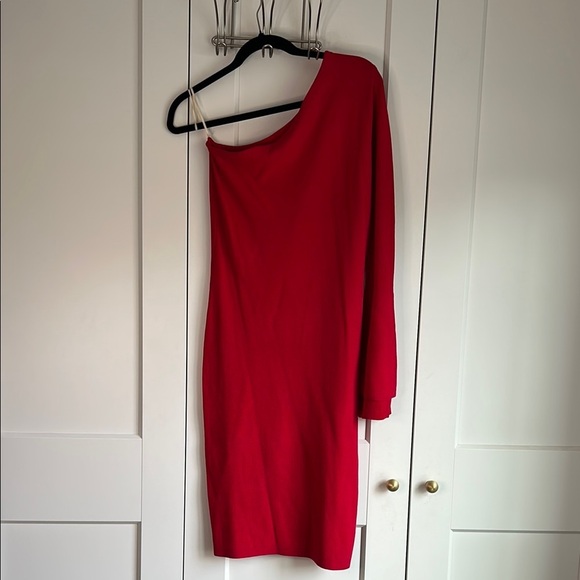 Rachel Roy Red One-Shoulder Dress | Large - Picture 2 of 4